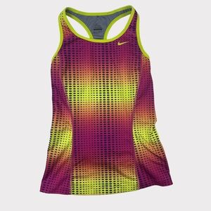 Neon Nike Dri-Fit Top with Built in Bra Size XS